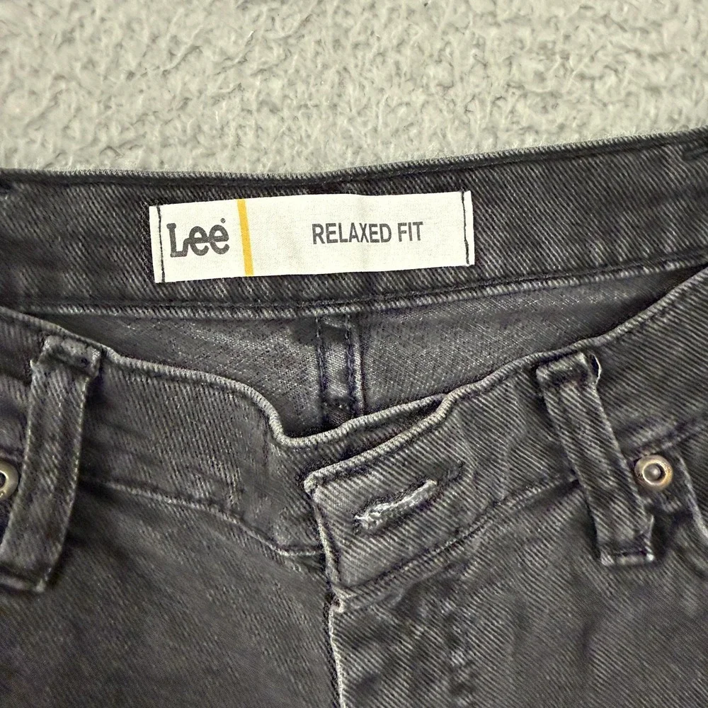 Lee Relaxed Fit Jeans‎ Mens 35x31 Gray Tapered Leg Stretch Denim Mid Rise Casual